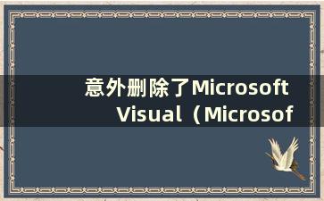 意外删除了Microsoft Visual（Microsoft Visual 被删除了怎么办）